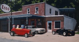 #239. "Wood's Garage". 20 x 30, oil on canvas